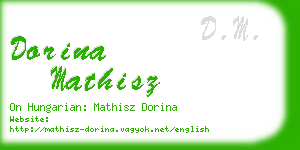 dorina mathisz business card